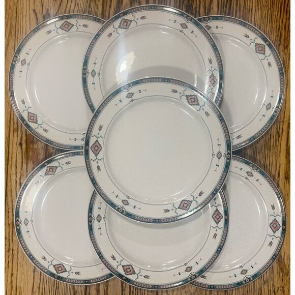 Set of 7 Studio Nova Adirondack Salad Plates 8 1/4" Y2201 Southwestern - Picture 1 of 10